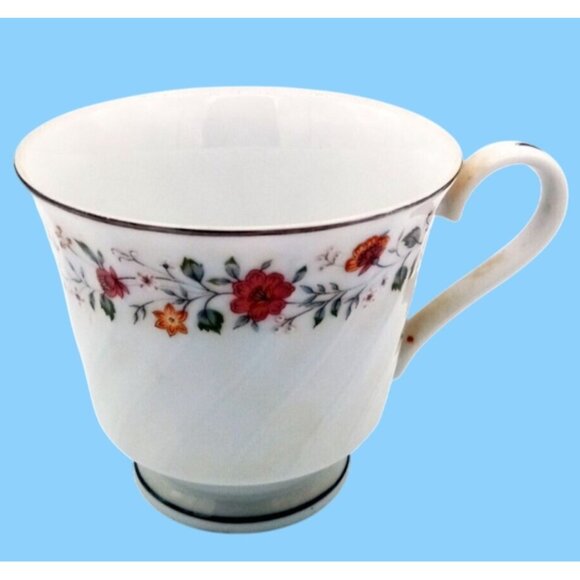 Teacup Sheffield Bouquet Fine China Footed Porcelain Japan 3.5 Inches Vintage - Picture 1 of 16
